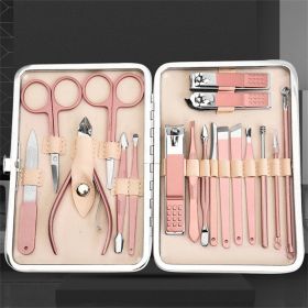 18PCS A Kit Professional Nail Salon Beauty Clipper&Pusher& Tweezers&Nipper Tool Products Kit for Manicure&Makup