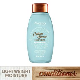 Aveeno Cotton Blend Sulfate-Free Conditioner for Light Moisture & Soothed Scalp, 12 fl oz