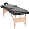 3-Zone Folding Massage Table 3.9" Thick Black