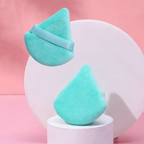 Puff Suede Dry Powder Puff Fan Loose Powder Puff Makeup Sponge (Option: Opp15-Green)