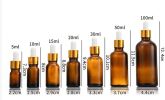 Glass Fine Oil Bottle Avoid Light Glue Head Dropper Bottle  Stock Bottling Cosmetics