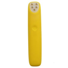 Eye Beautification Inductive Therapeutical Instrument Multi-Function RF Vibration Magic Wand Eye Beauty Massage Pen (Option: Lemon Yellow)