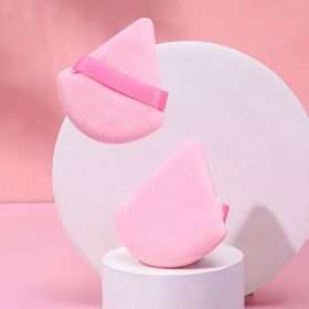 Puff Suede Dry Powder Puff Fan Loose Powder Puff Makeup Sponge (Option: Opp12-Pink)