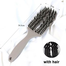 Nieuwe Haar Kam Detangling Hair Borstel Thuis Ontwarren Luizen Massage Kam Vrouwen Professionele Kapsalon (Color: Gray with hair)