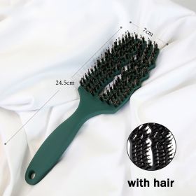 Nieuwe Haar Kam Detangling Hair Borstel Thuis Ontwarren Luizen Massage Kam Vrouwen Professionele Kapsalon (Color: Green with hair)