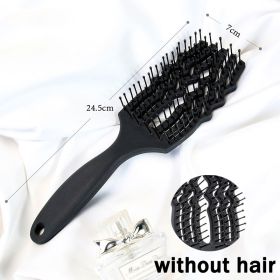 Nieuwe Haar Kam Detangling Hair Borstel Thuis Ontwarren Luizen Massage Kam Vrouwen Professionele Kapsalon (Color: Black without hair)